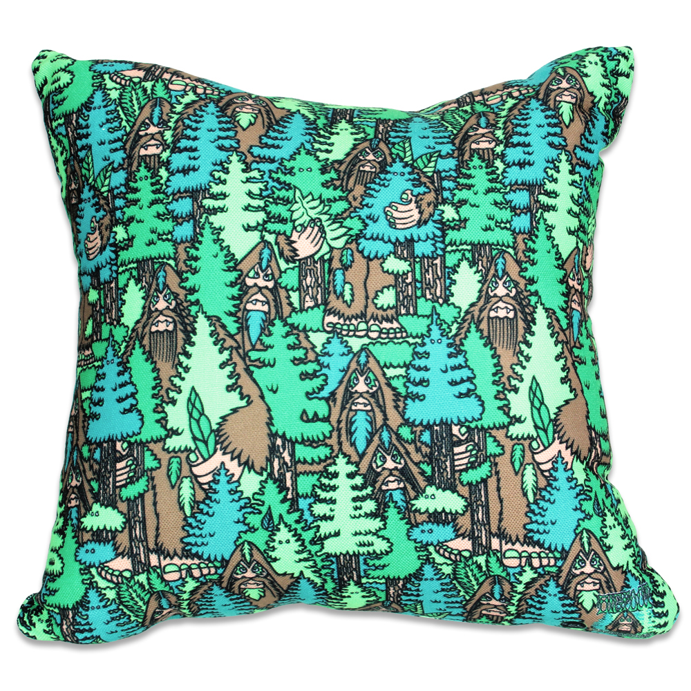 18x18 Throw Pillow: Legends Of The National Parks-Bigfoot